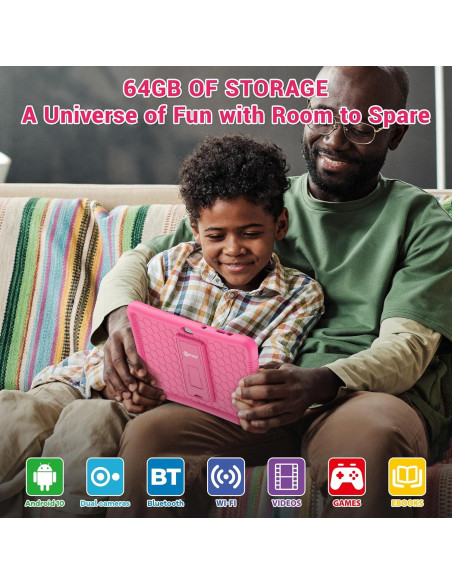 Tableta Contixo K102 10" Rosa para Niños con eBooks Tableta Contixo K102 10" Rosa para Niños con eBooks