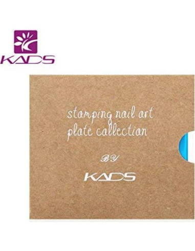Placa de Estampado para Uñas KADS CN019 Acero Inoxidable 8x7cm
