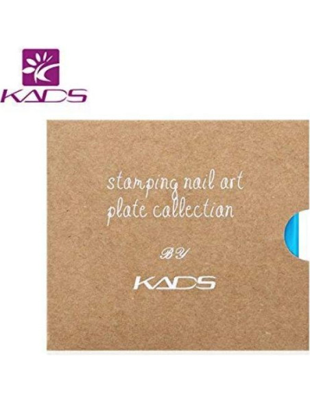 Placa de Estampado para Uñas KADS CN019 Acero Inoxidable 8x7cm Placa de Estampado para Uñas KADS CN019 Acero Inoxidable 8x7cm