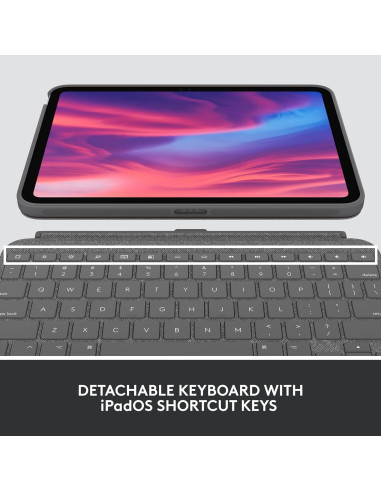 Funda Teclado Logitech Combo Touch para iPad 10 Gen - Gris