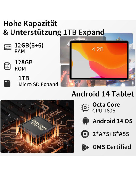 Tableta TUOHAITIME K10 11" 12GB+128GB Android 14 Tableta TUOHAITIME K10 11" 12GB+128GB Android 14