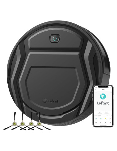Aspiradora Robot Lefant M210, 120 Min, Control por App, Negro