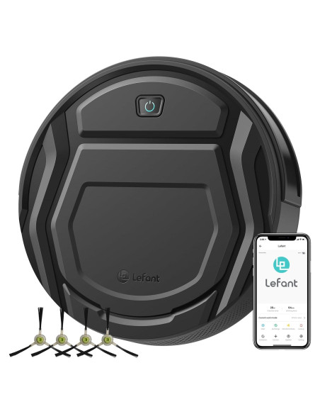 Aspiradora Robot Lefant M210, 120 Min, Control por App, Negro Aspiradora Robot Lefant M210, 120 Min, Control por App, Negro