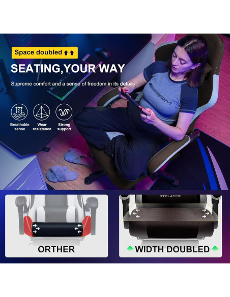 Silla de Juego GTPLAYER LR002 Marrón Oscuro Ergonómica Silla de Juego GTPLAYER LR002 Marrón Oscuro Ergonómica
