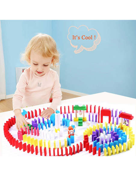 Juego de Dominó Wondertoys 600 Piezas Madera Educativo Juego de Dominó Wondertoys 600 Piezas Madera Educativo