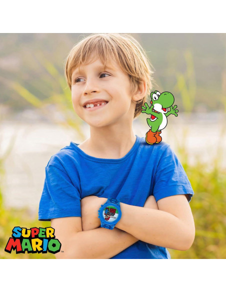 Reloj Digital LCD Super Mario Accutime con Luz LED Azul Reloj Digital LCD Super Mario Accutime con Luz LED Azul