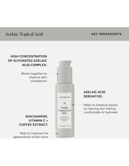 Naturium Ácido Tópico Azelaico 10% con Niacinamida 28.35 g Naturium Ácido Tópico Azelaico 10% con Niacinamida 28.35 g