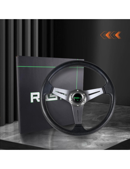 Volante de Carreras RASTP 35 cm Universal con Claxon - Gris Volante de Carreras RASTP 35 cm Universal con Claxon - Gris