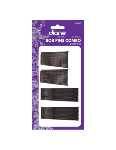 Pasadores Negros Diane 2" y 2.5" para Cabello - Paquete de 50