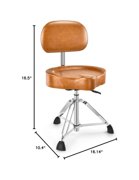 Silla de Tambor Donner EC6748 Ajustable con Respaldo Marrón Silla de Tambor Donner EC6748 Ajustable con Respaldo Marrón