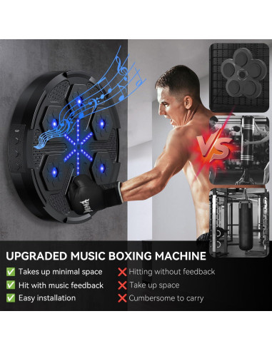 Máquina de Boxeo Musical HCRTGAY Bluetooth 5.0 para Adultos y Niños
