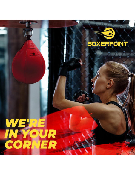 Bolsa de Velocidad BOXERPOINT Mediana Rojo - Boxeo Duradero Bolsa de Velocidad BOXERPOINT Mediana Rojo - Boxeo Duradero