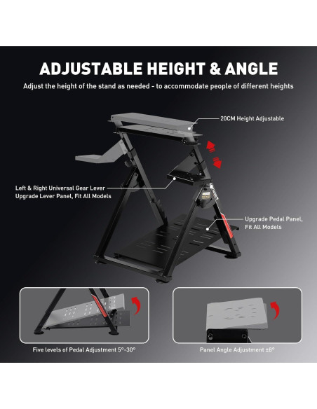 Soporte de Volante GTPLAYER PRO Ajustable para Sim Racing Soporte de Volante GTPLAYER PRO Ajustable para Sim Racing