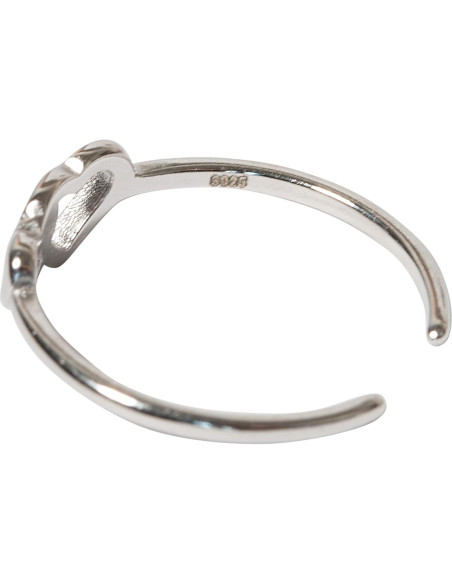 Anillo Ajustable de Plata Esterlina 925 Loving My Bump - Doble Corazón Anillo Ajustable de Plata Esterlina 925 Loving My Bump - Doble Corazón