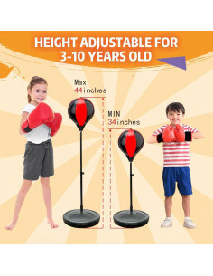 Conjunto de Boxeo para Niños HanYoer con Saco Ajustable 86-112 cm 2
