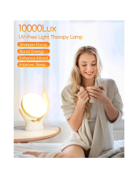 Lámpara de Terapia de Luz HIBOITEC 10000 Lux Ajustable Lámpara de Terapia de Luz HIBOITEC 10000 Lux Ajustable