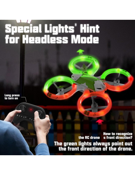 Dron BEZGAR HQ051S Mini RC LED para Niños - Acrobacias Dron BEZGAR HQ051S Mini RC LED para Niños - Acrobacias