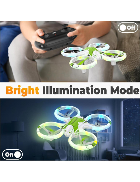 Dron BEZGAR HQ051S Mini RC LED para Niños - Acrobacias Dron BEZGAR HQ051S Mini RC LED para Niños - Acrobacias