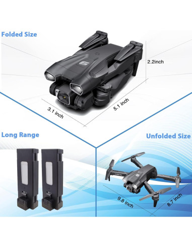 Dron MOCVOO FPV HD 1080P Plegable para Niños y Adultos