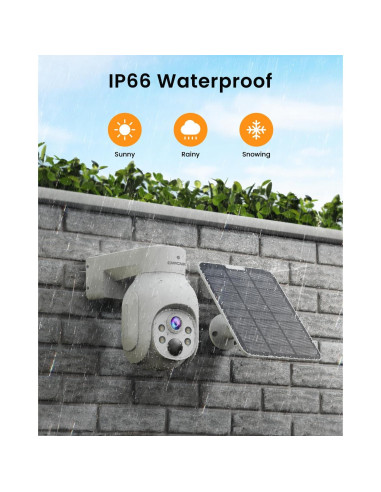 Cámaras de Seguridad Solar Camcamp 4MP Inalámbricas 360