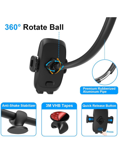 Soporte para Teléfono de Coche APPS2Car 35.56 cm Ventosa