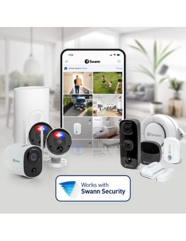 Sirena Interior Wi-Fi Swann SWIFI-ISIREN-GL, 45g, Control App