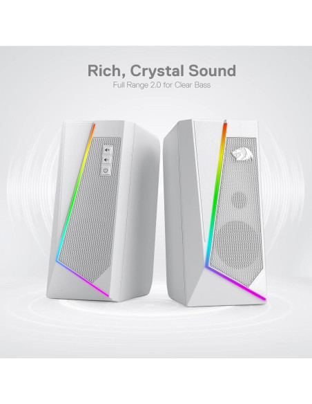 Altavoces Redragon GS520 RGB 2.0 Canales Sonido Claro Altavoces Redragon GS520 RGB 2.0 Canales Sonido Claro