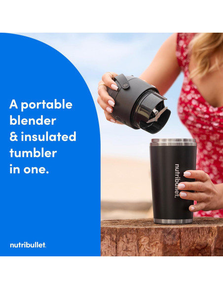 Licuadora Portátil NutriBullet Flip 20 oz Sin Cable Negra Licuadora Portátil NutriBullet Flip 20 oz Sin Cable Negra