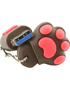 Unidad Flash USB 3.0 Ecoodisk 128GB Patita de Gato Marrón 2