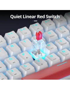 Teclado Mecánico SURMEN 60% Retroiluminado USB Blanco-Azul 2