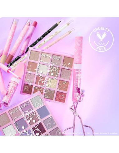 Set de Rímel y Rizador de Pestañas Hello Kitty - Brillo Rosa