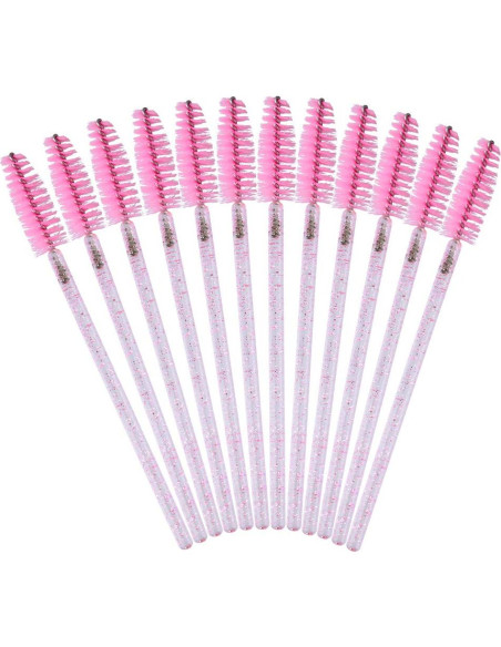G2PLUS 300pcs Cepillos de Pestañas Desechables Rosas 10cm G2PLUS 300pcs Cepillos de Pestañas Desechables Rosas 10cm