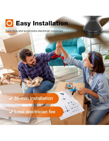 Ventilador de Techo addlon 106.68 cm con Luz y Control Remoto