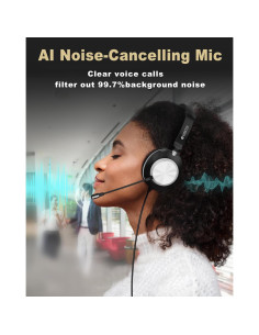 Auriculares Voistek USB con micrófono y cancelación de ruido 2