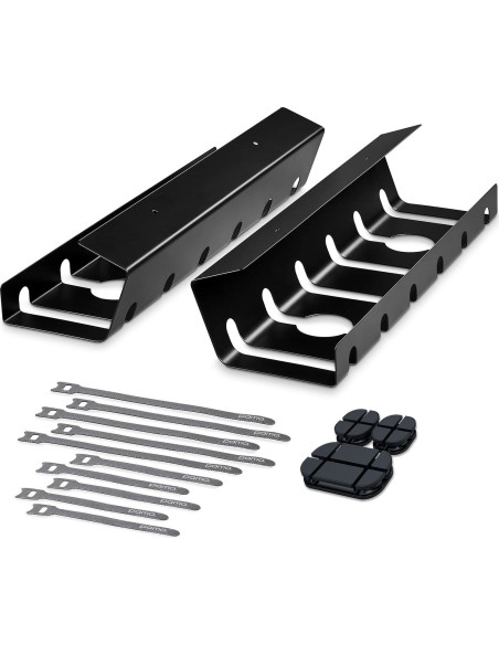 Organizador de Cables Pamo - Juego de 2 Bajo Escritorio Organizador de Cables Pamo - Juego de 2 Bajo Escritorio
