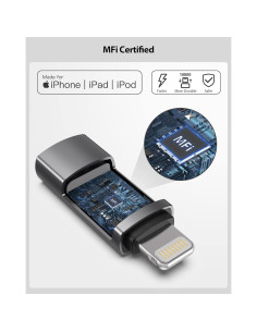 Adaptador USB C a Lightning BOUTOP 27W Carga Rápida 2 Pzs 2