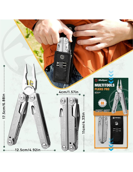 Multiherramienta Pro Multper MP2049 con Cuchillo Damascus y Accesorios Multiherramienta Pro Multper MP2049 con Cuchillo Damascus y Accesorios