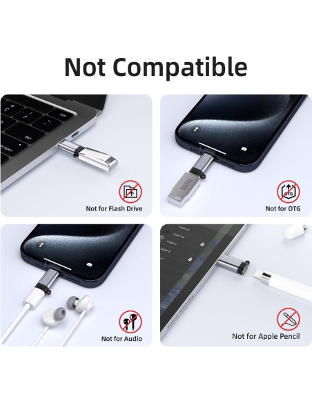 Paquete de 5 Adaptadores USB C a Lightning UWOXX - Carga Rápida Paquete de 5 Adaptadores USB C a Lightning UWOXX - Carga Rápida