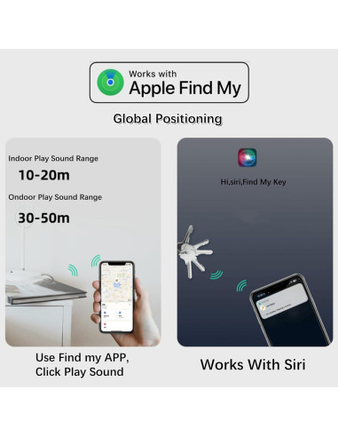 AirTags Nutale 4 Pack Localizadores Bluetooth para iOS