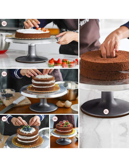 Soporte Giratorio para Pasteles Himaly 30.99 cm Antideslizante Soporte Giratorio para Pasteles Himaly 30.99 cm Antideslizante