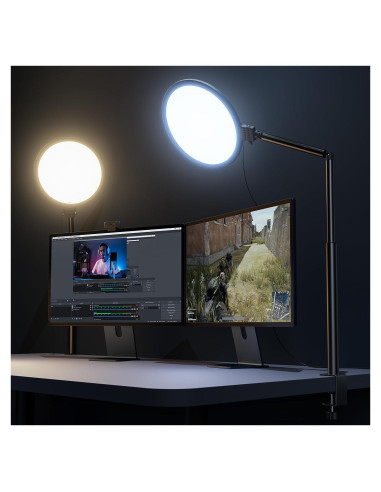Luz de Anillo Weilisi 10.2" para Escritorio con Soporte Ajustable