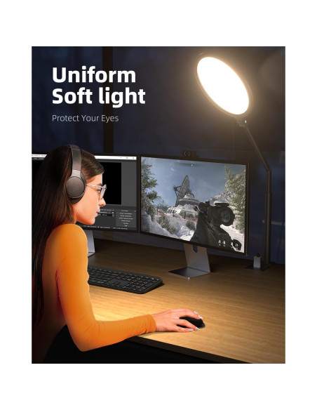 Luz de Anillo Weilisi 10.2" para Escritorio con Soporte Ajustable Luz de Anillo Weilisi 10.2" para Escritorio con Soporte Ajustable