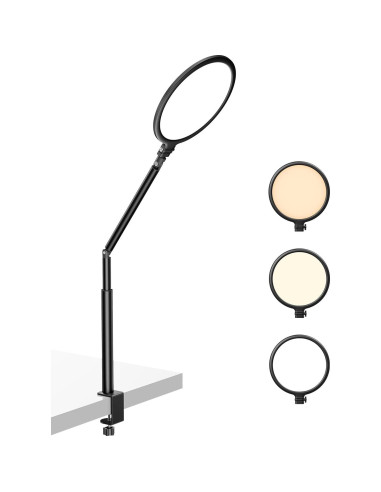 Luz de Anillo Weilisi 10.2" para Escritorio con Soporte Ajustable