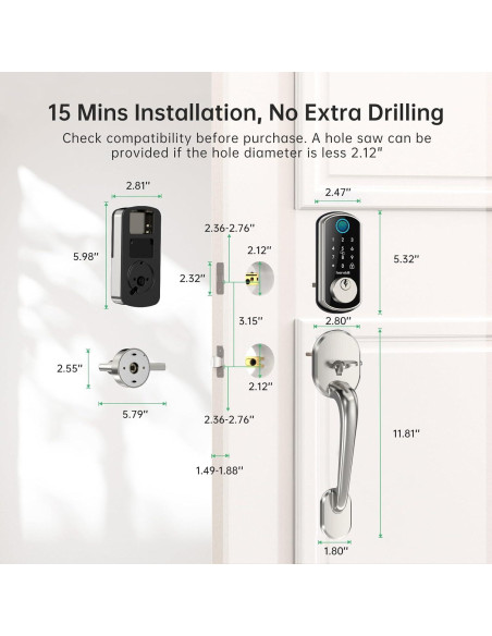 Cerradura WiFi Inteligente Hornbill Y4 con Huella Dactilar Cerradura WiFi Inteligente Hornbill Y4 con Huella Dactilar