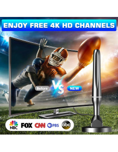 Antena Digital HD QGClearSO para TV Inteligente 4K 1080p 2