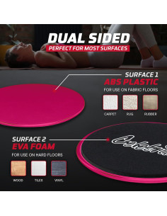 Discos Deslizantes para Ejercicio Celebrita MMA - Rosa 2