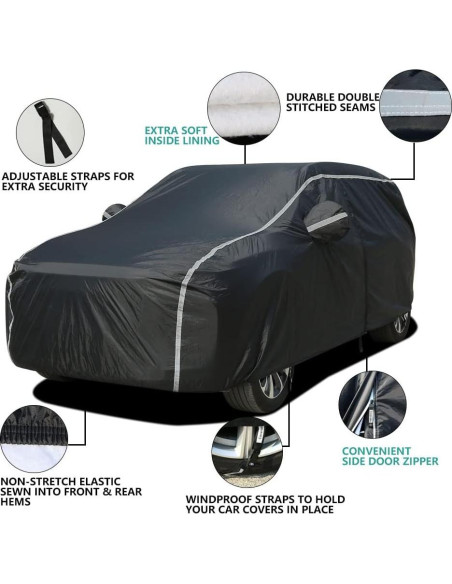 Funda de Coche Impermeable Coverado 190T SUV Ajuste Universal Funda de Coche Impermeable Coverado 190T SUV Ajuste Universal