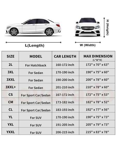 Funda de Coche Impermeable Coverado 190T SUV Ajuste Universal Funda de Coche Impermeable Coverado 190T SUV Ajuste Universal