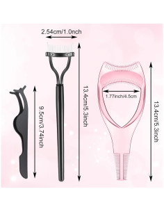 Set de Maquillaje de Pestañas Patelai 7 Piezas Negro/Rosa 2