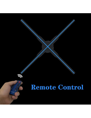 Ventilador Holográfico 3D Missyou 52cm LED Control Remoto
